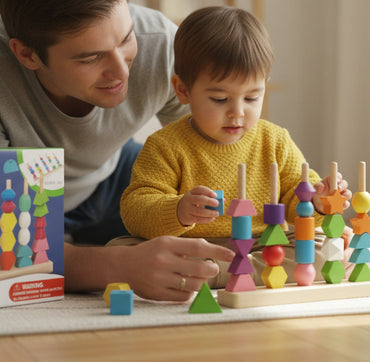 Five Pillars Wooden Spelling Game