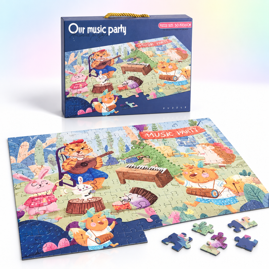 Our Music Party – 100 Piece Cartoon Puzzle
