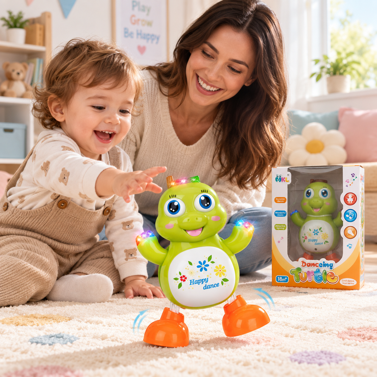 Dancing Turtle – Musical Light-Up Baby Toy