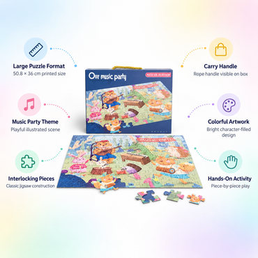 Our Music Party – 100 Piece Cartoon Puzzle
