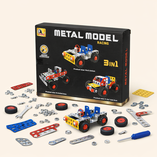 Metal Model 3-in-1 STEM Construction Kit for Kids