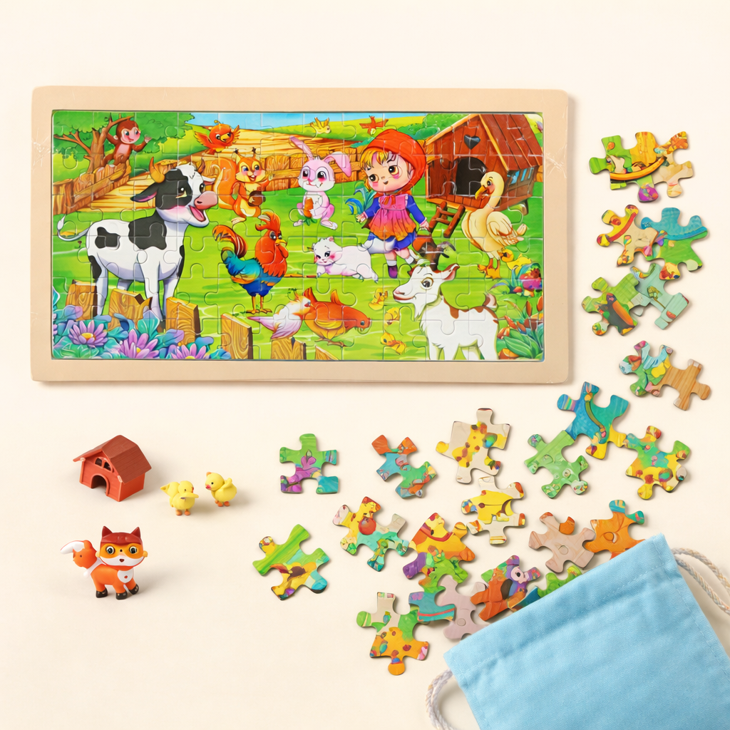 72Pcs Jigsaw Puzzle Set Farm Aniamls