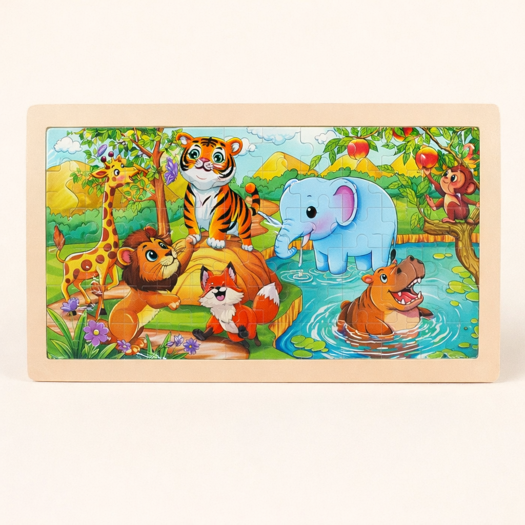 72Pcs Jigsaw Puzzle Set Wild Animals