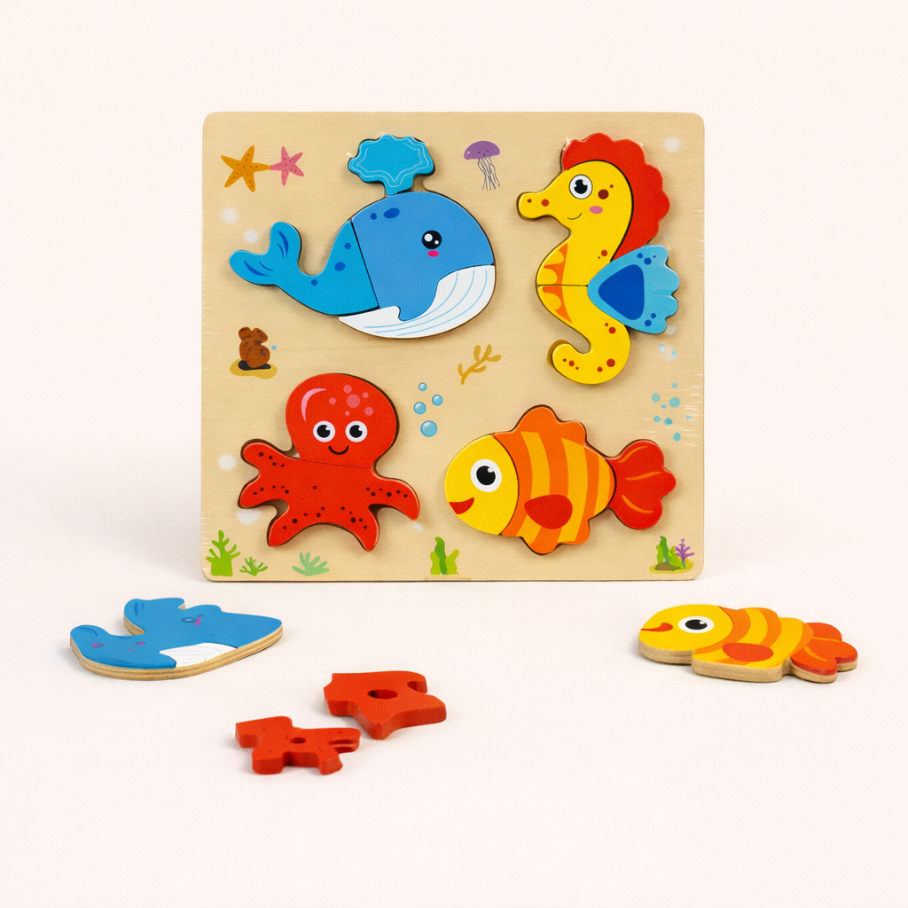 4 in 1 3D Block Puzzle Sea Animals