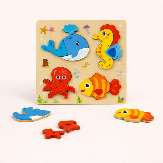 4 in 1 3D Block Puzzle Sea Animals