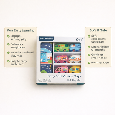 Kids Melody Baby Soft Vehicle Play Set