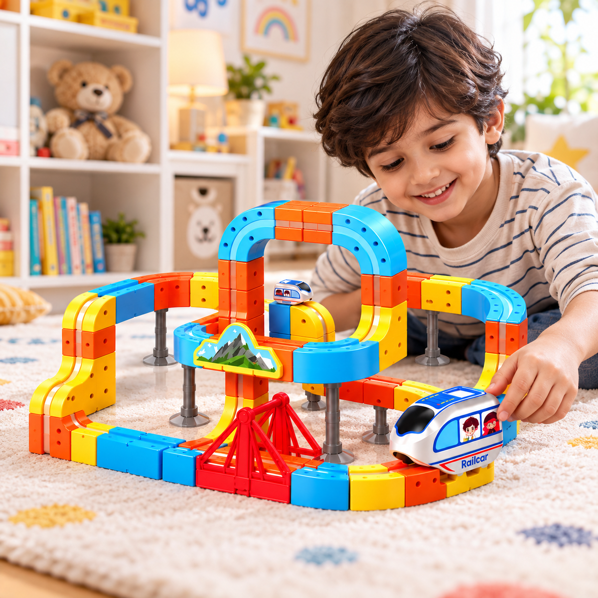 Magnetic Track DIY Versatile Track Car Set