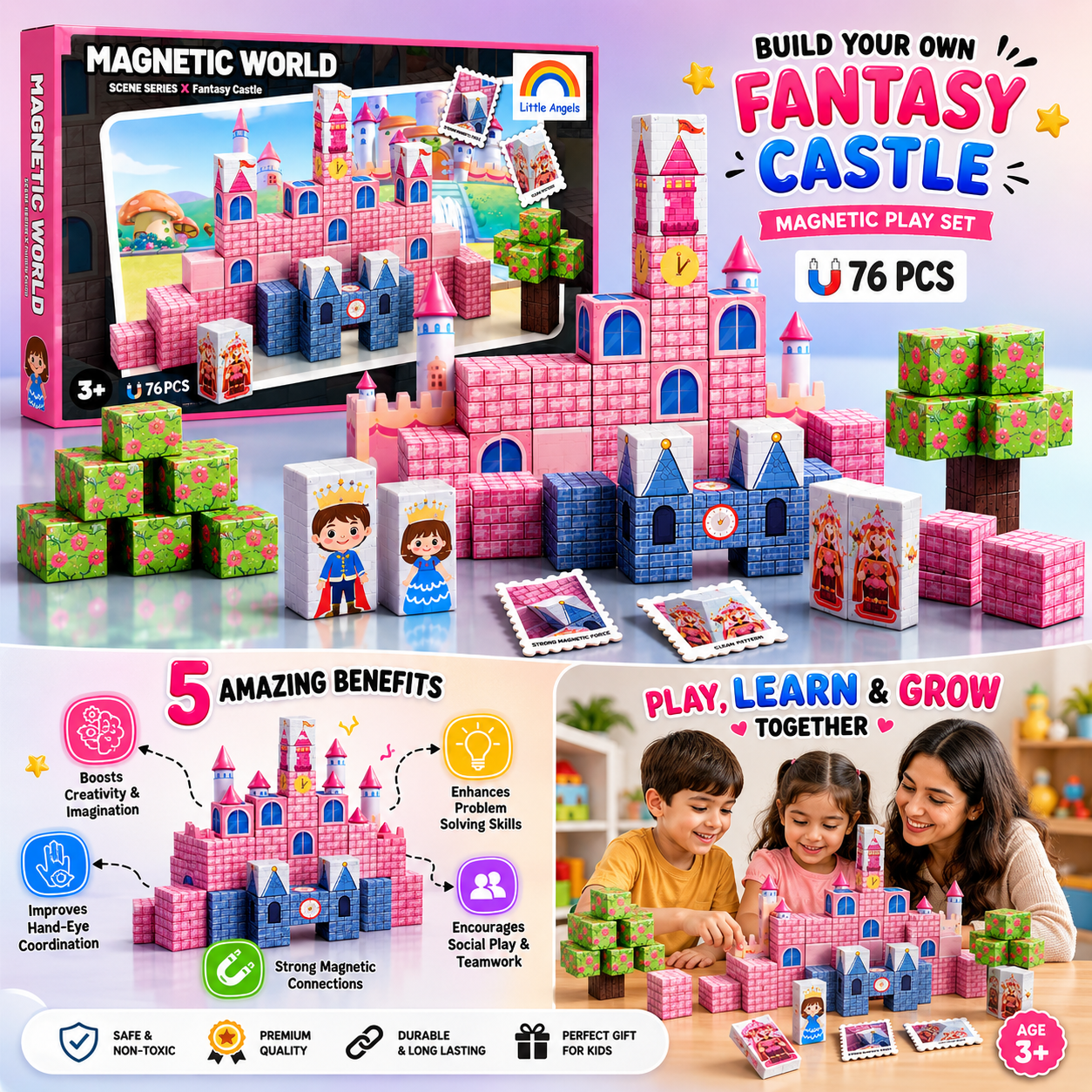 Magnetic World - Fantasy Castle (76 Pcs)