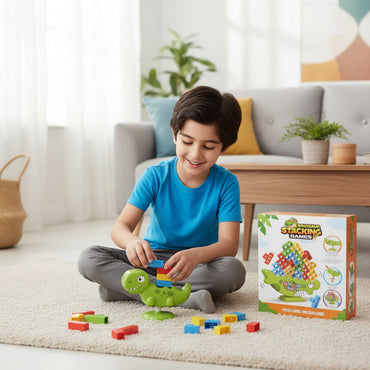 Dino Tetra Tower: The Ultimate Stacking Balance Game