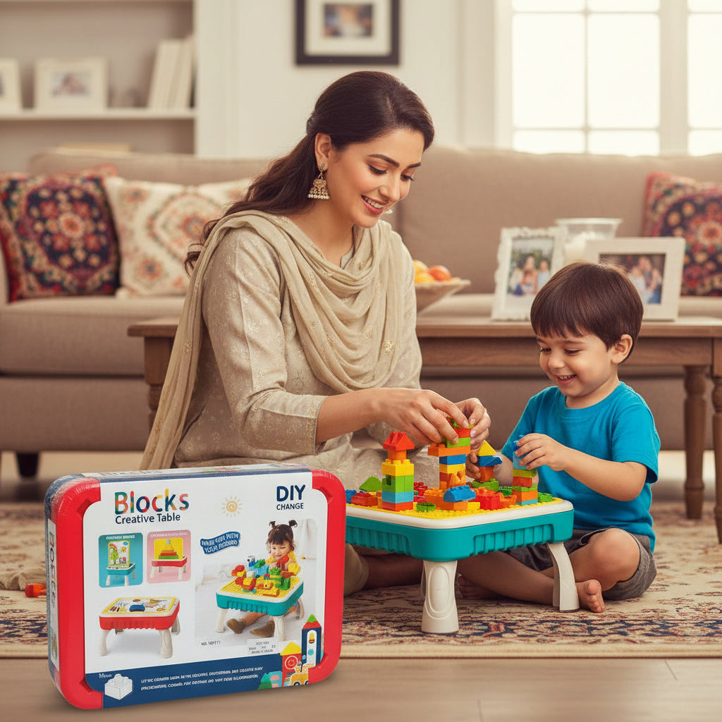 Creative Blocks Table (red color)