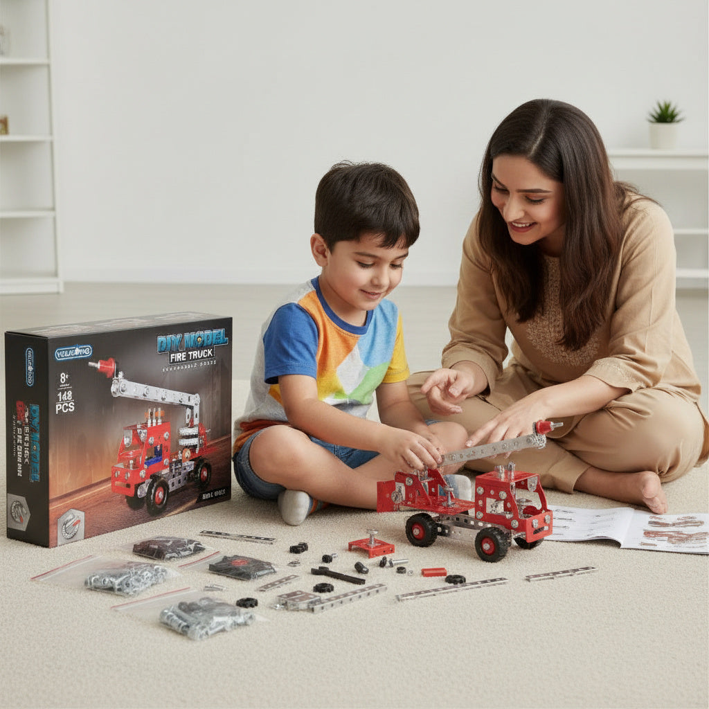 DIY Metal Fire Truck Engineering Kit