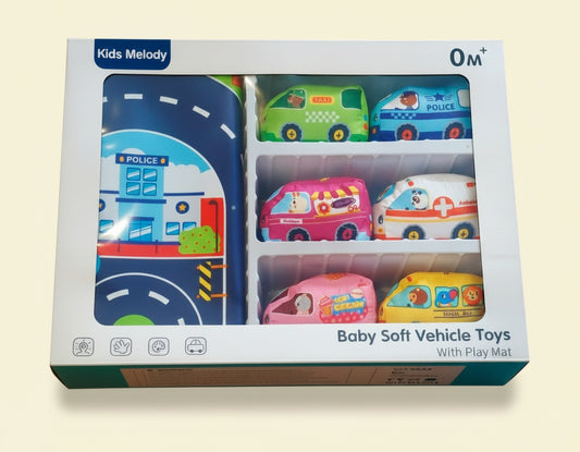 Kids Melody Baby Soft Vehicle Play Set