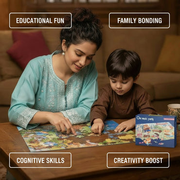 Our Music Party – 100 Piece Cartoon Puzzle