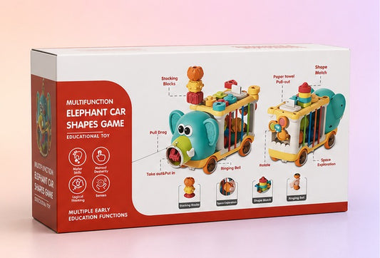 Multifunction Elephant Car Shapes Game