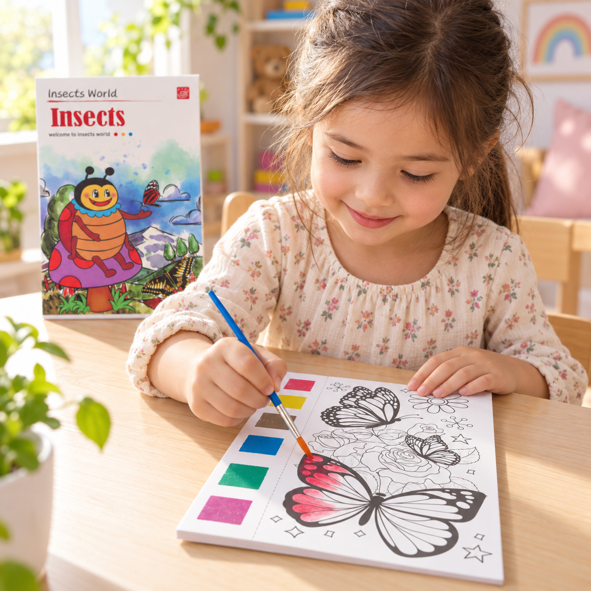 Insects World Coloring Book