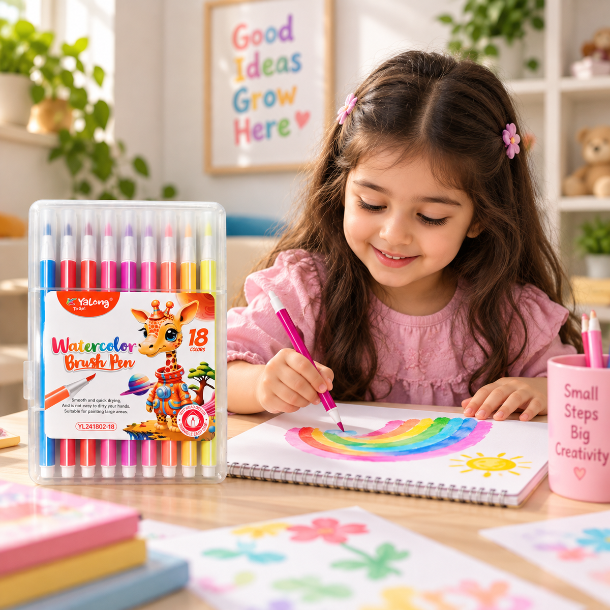 Yalong Watercolor Brush Pens – 18 Colors