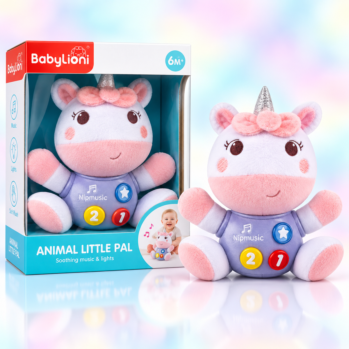 BabyLioni Animal Little Pal – Musical Light-Up Plush Toy