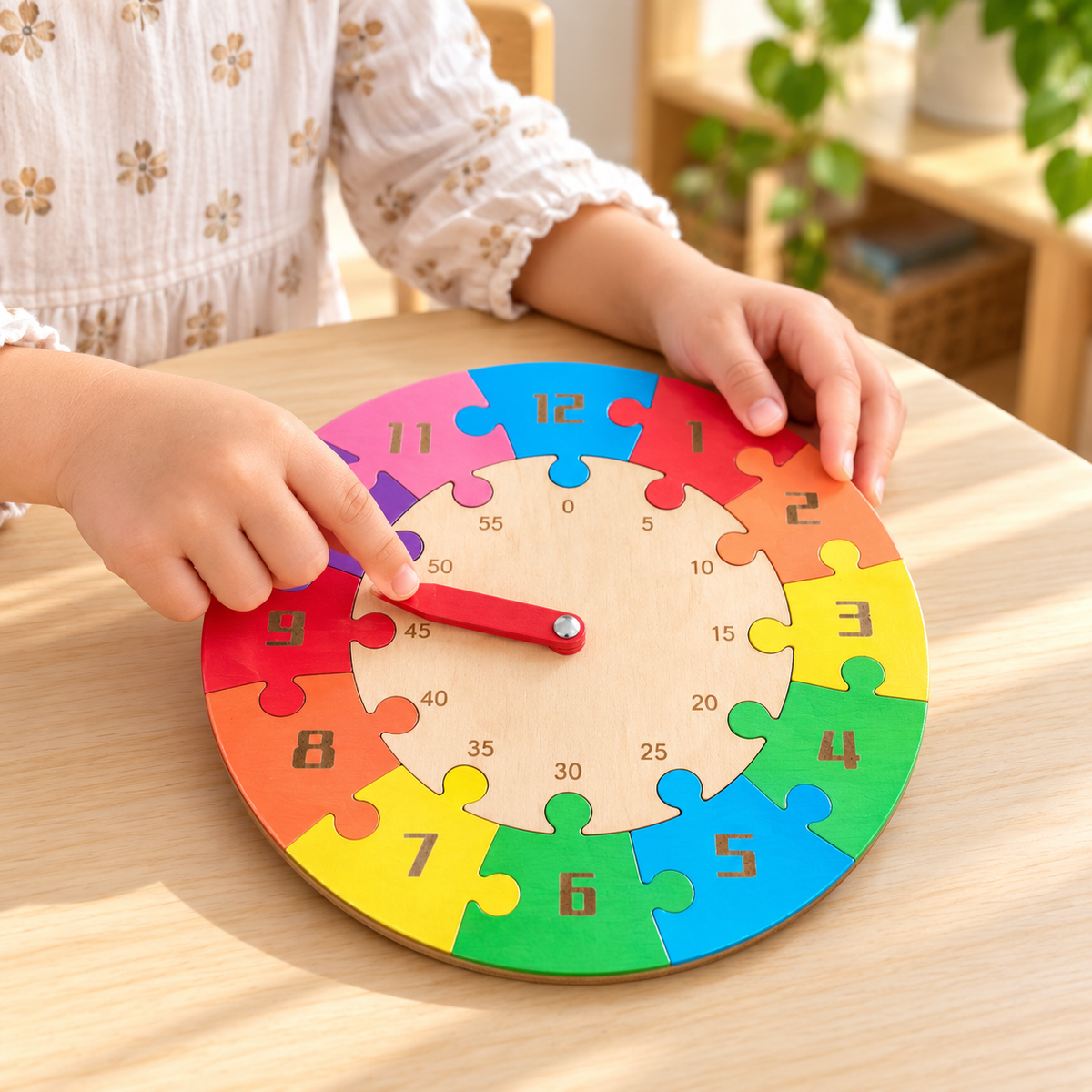 Wodden Learning Clock Puzzle