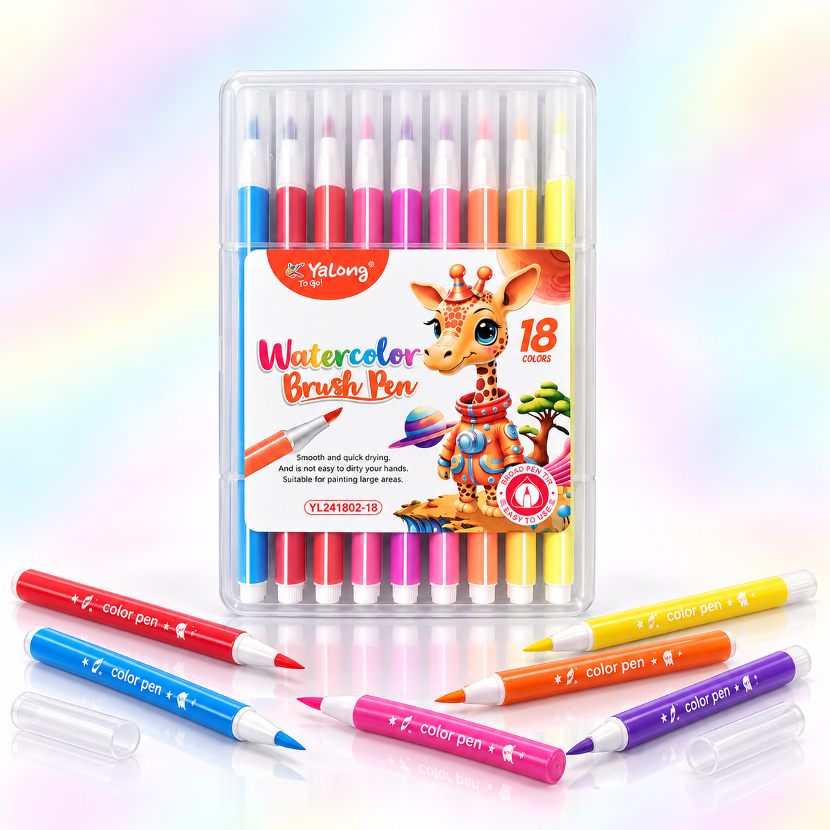 Yalong Watercolor Brush Pens – 18 Colors