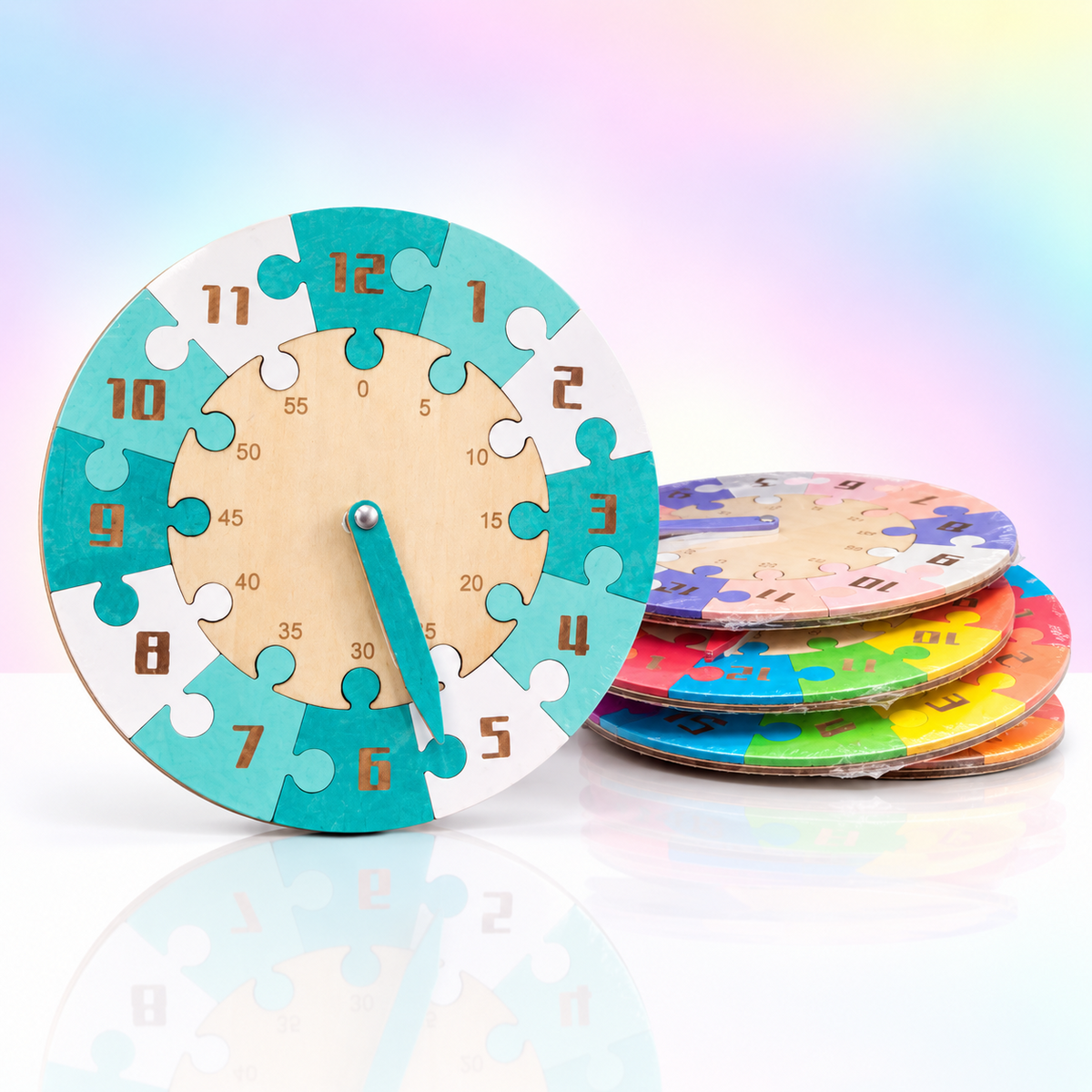 Wodden Learning Clock Puzzle