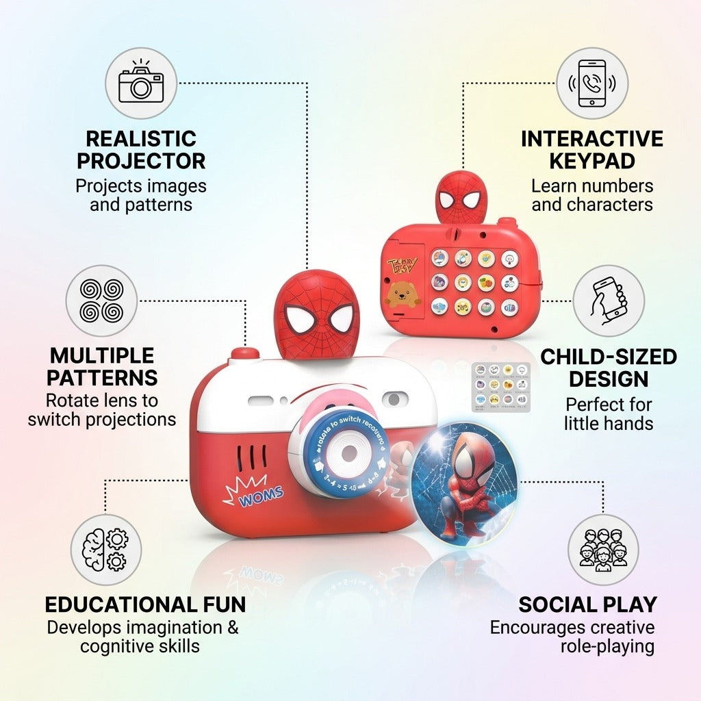 Interactive Musical Camera Toy with Lights & Sound