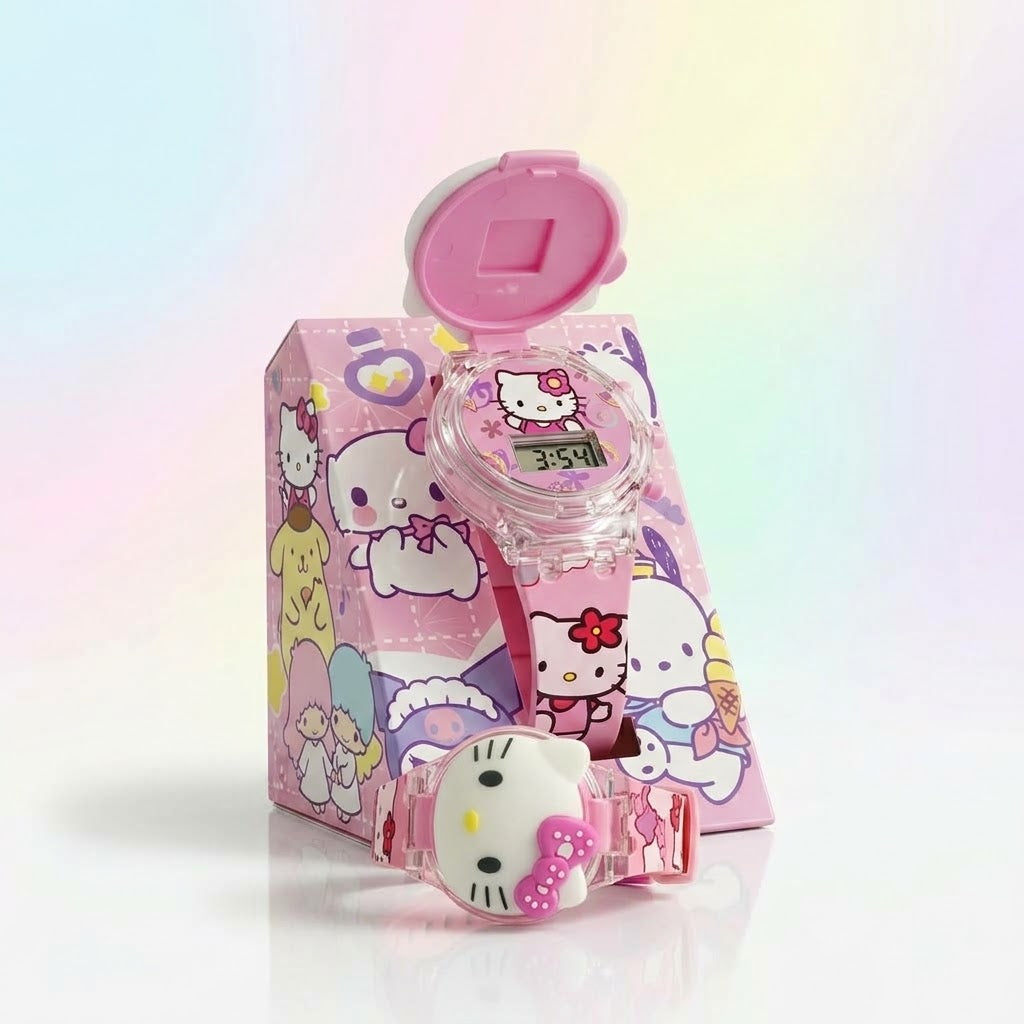 Cute Cartoon Kids Digital Watch with LED Light – Character Wrist Watch for Boys & Girls