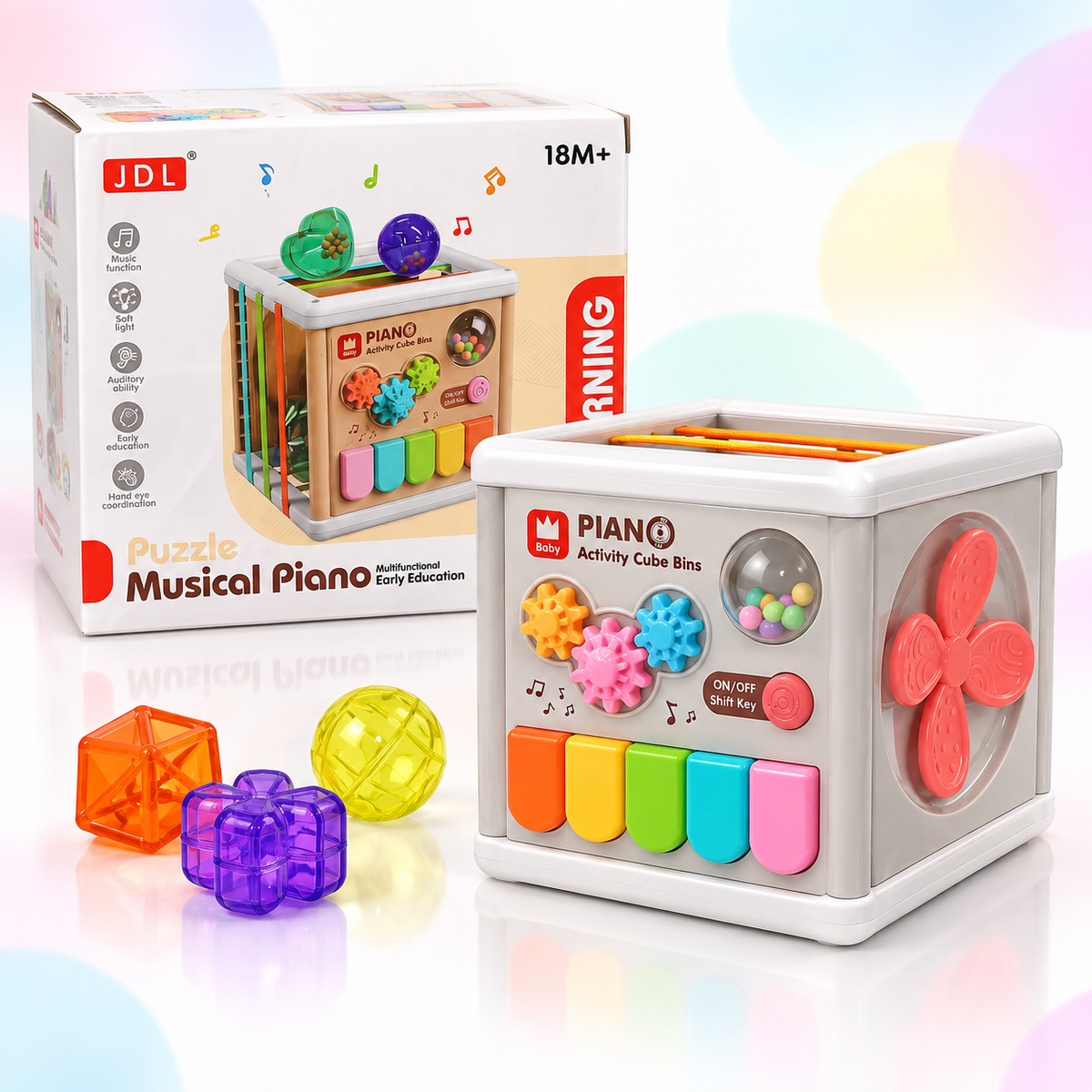 Multifunctional Musical Piano Activity Cube