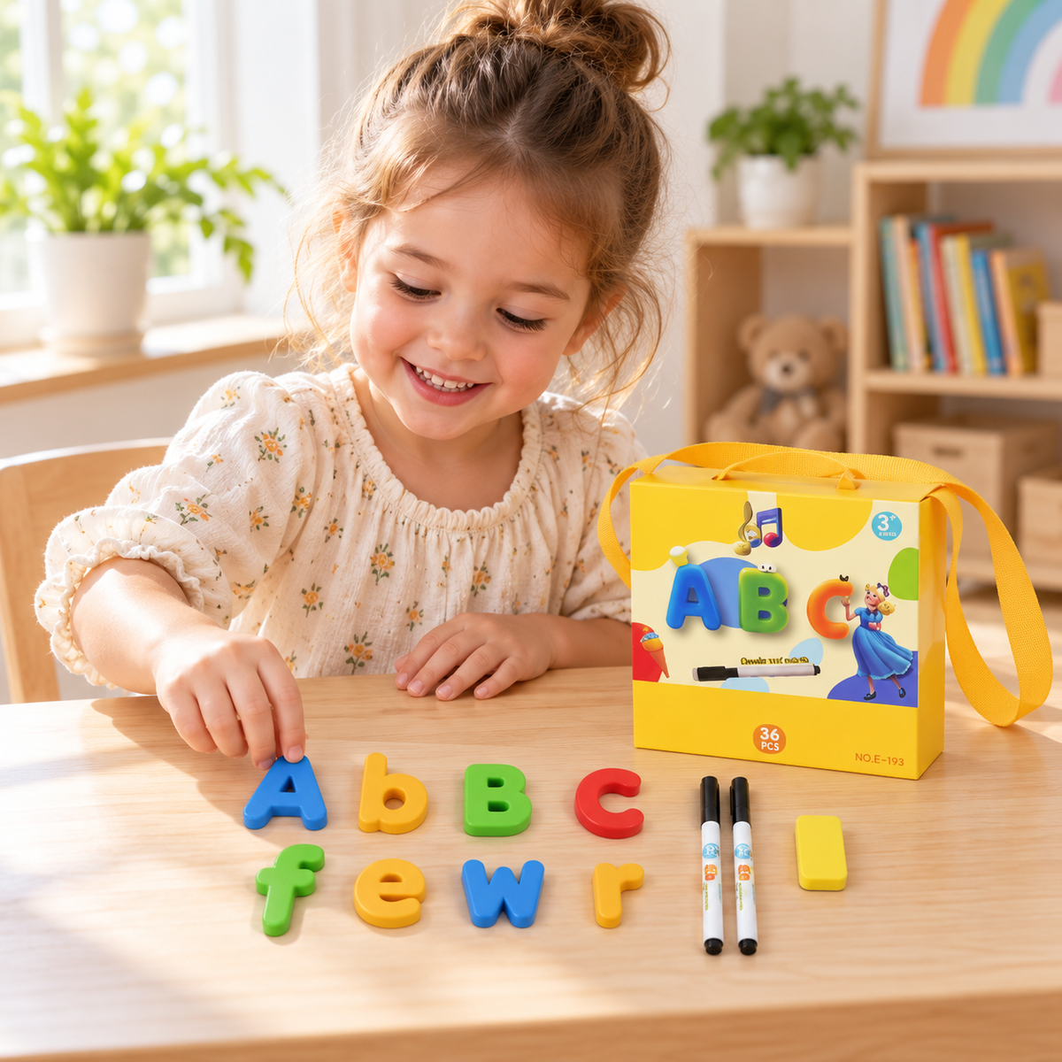 ABC Erasable Magnetic Letters Learning Set | 36 Pieces