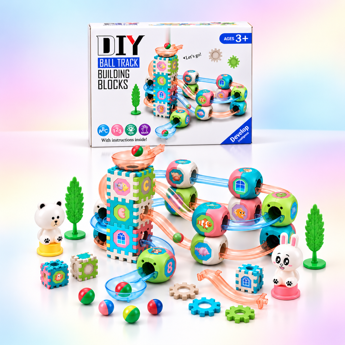 DIY Ball Track Building Blocks Construction Set