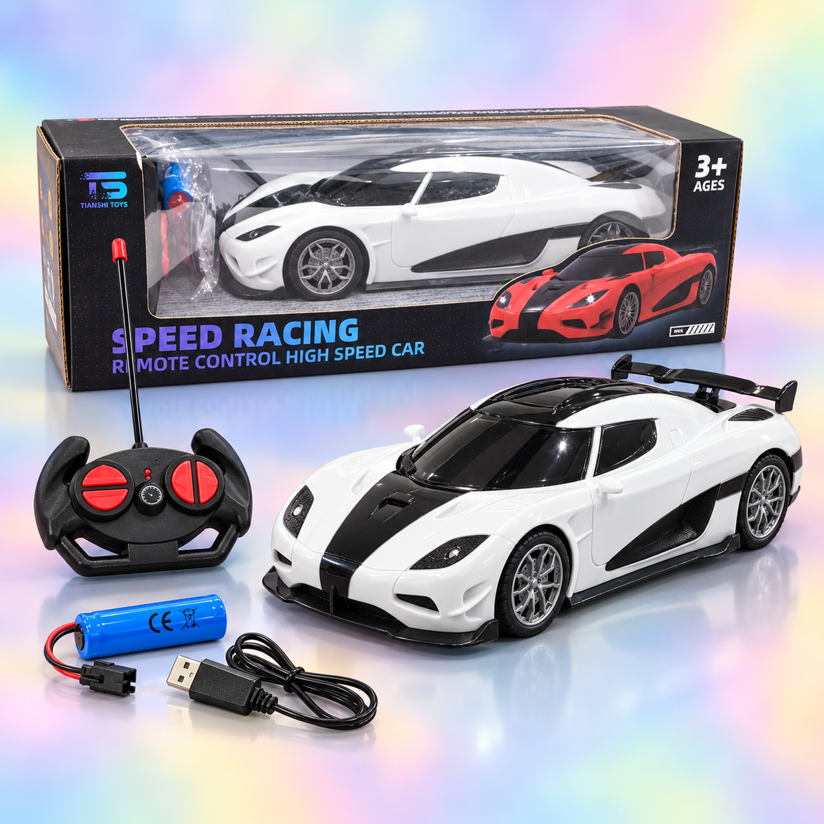 Remote Control High-Speed Racing Car for Kids – Rechargeable RC Sports Car