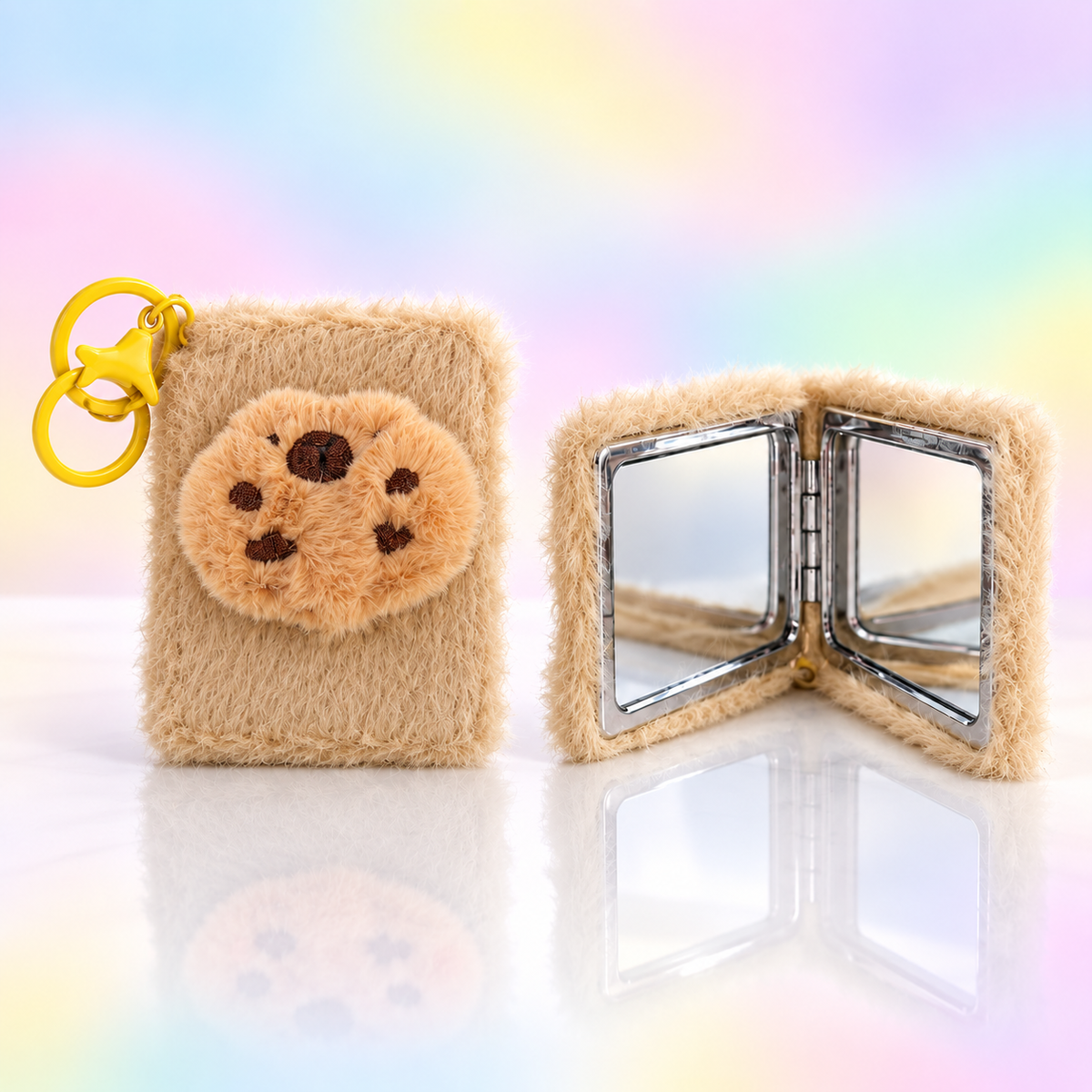 Plush Pocket Mirror Keychain