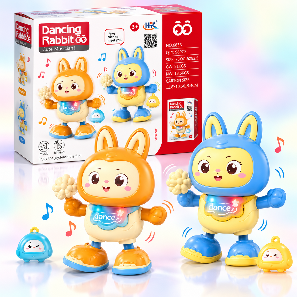 Dancing Rabbit Musical Toy with Lights, Music & Dancing Action