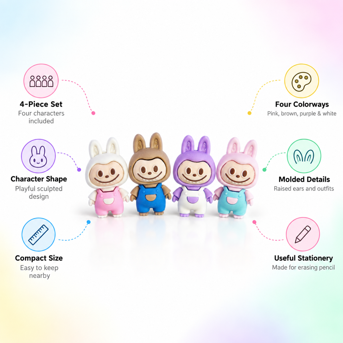 Labubu Erasers for Kids
