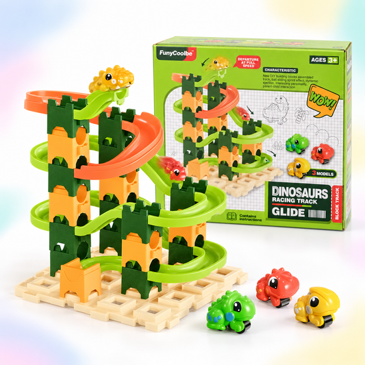 Dinosaurs Racing Track – DIY Building Block Track Set