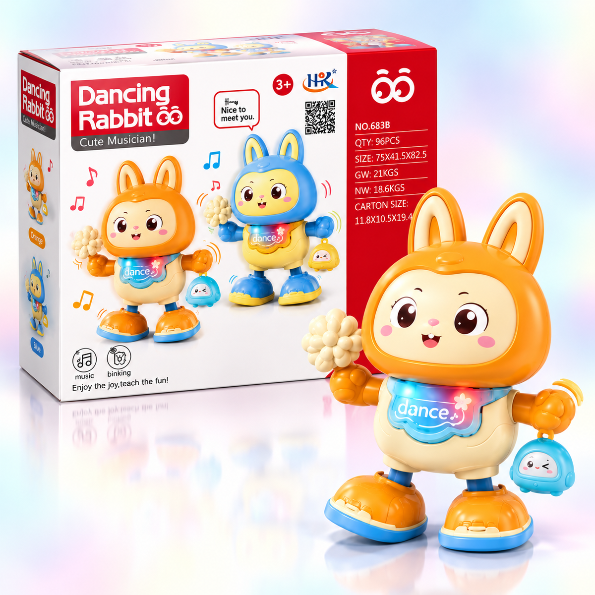 Dancing Rabbit Musical Toy with Lights, Music & Dancing Action