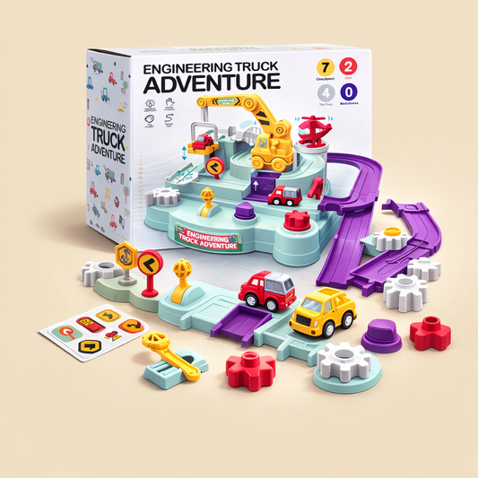 Engineering Truck Adventure – Interactive Construction Track Toy for Kids