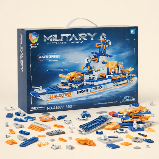 Military Battleship 393 Pcs Blocks Toy for Kids 6+