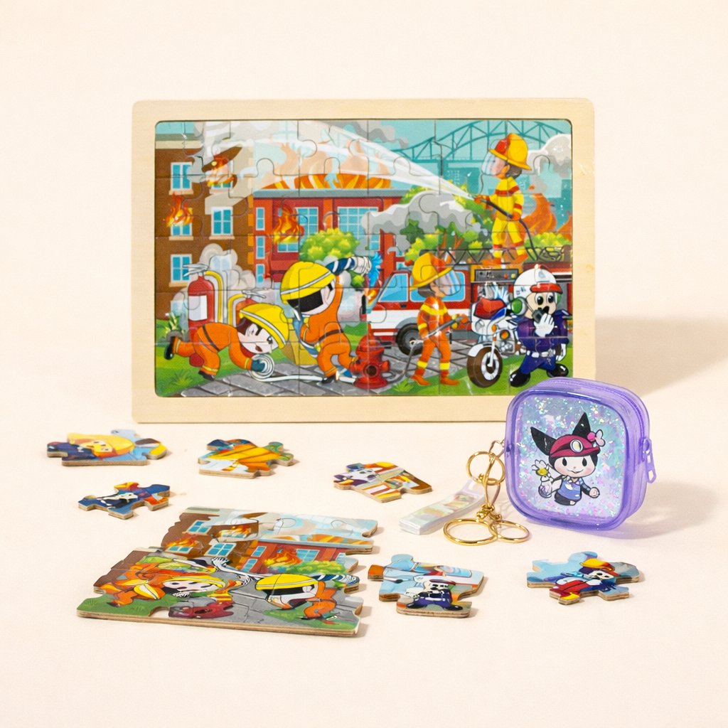 30Pcs Jigsaw Puzzle Set Fire Fighter