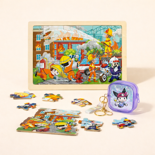 30Pcs Jigsaw Puzzle Set Fire Fighter