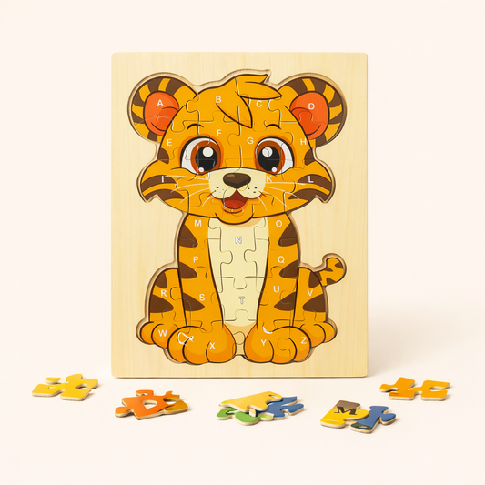 Alphabetic Jigsaw Puzzle Tiger
