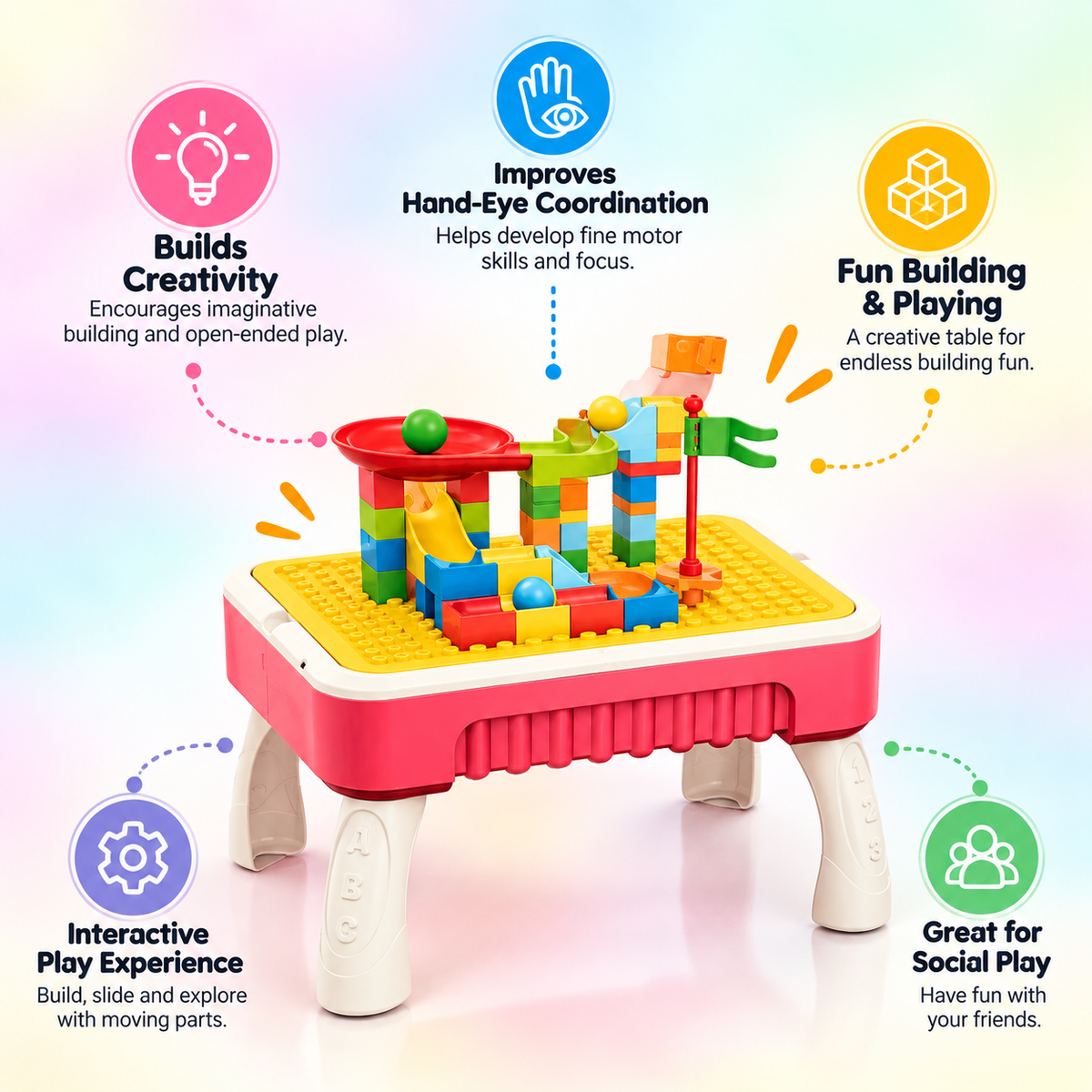 Blocks Creative Building & Drawing Table
