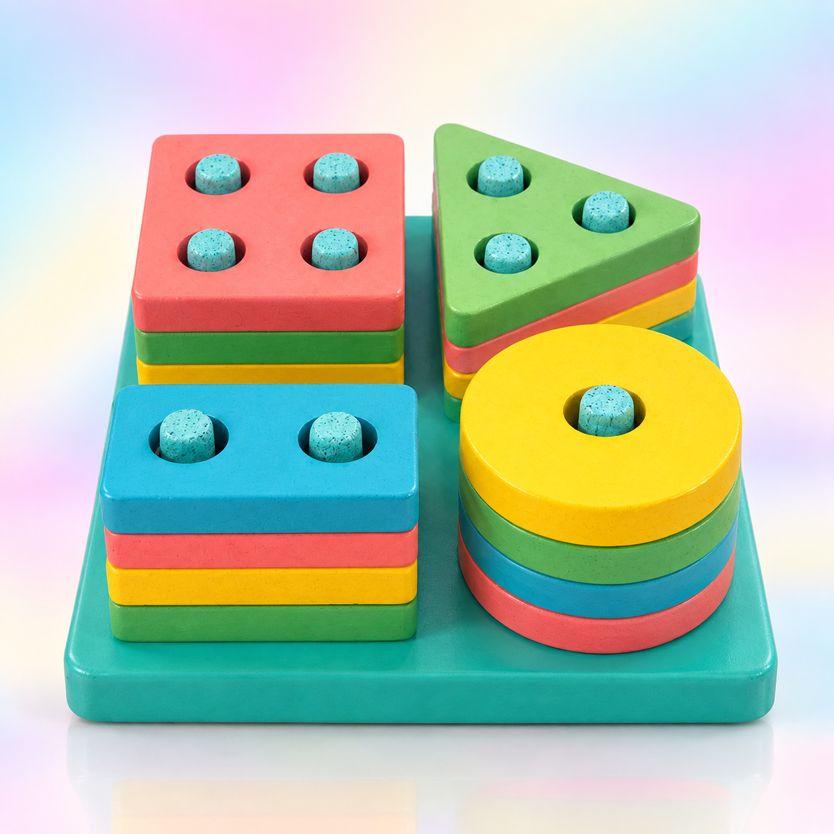 Wooden Geometric Stacking & Sorting Toy