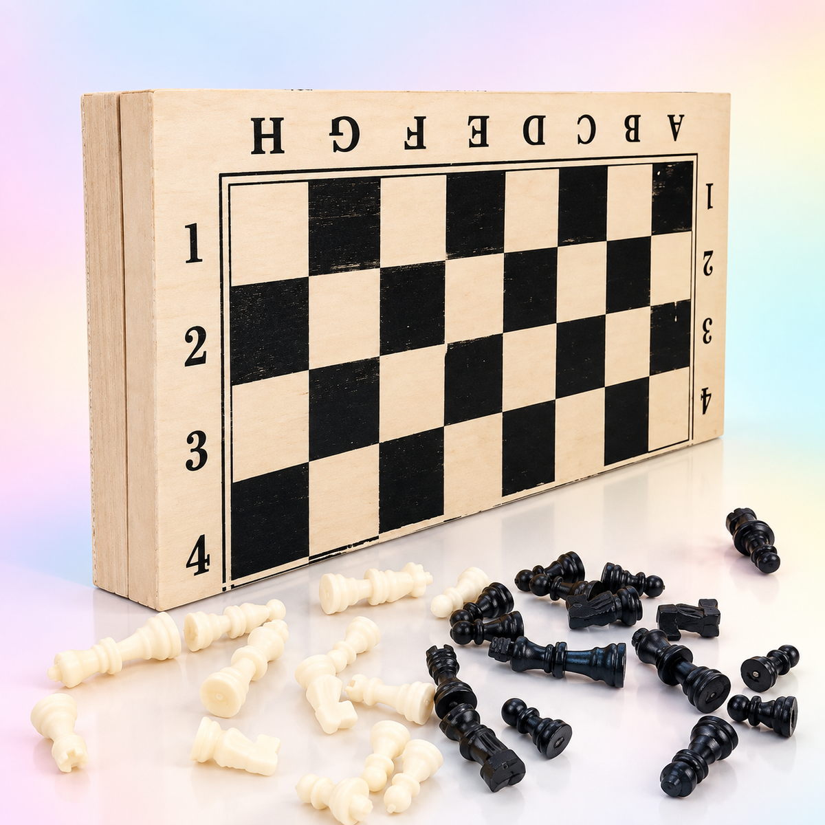 Wooden Chess Board Game Set for Kids & Beginners