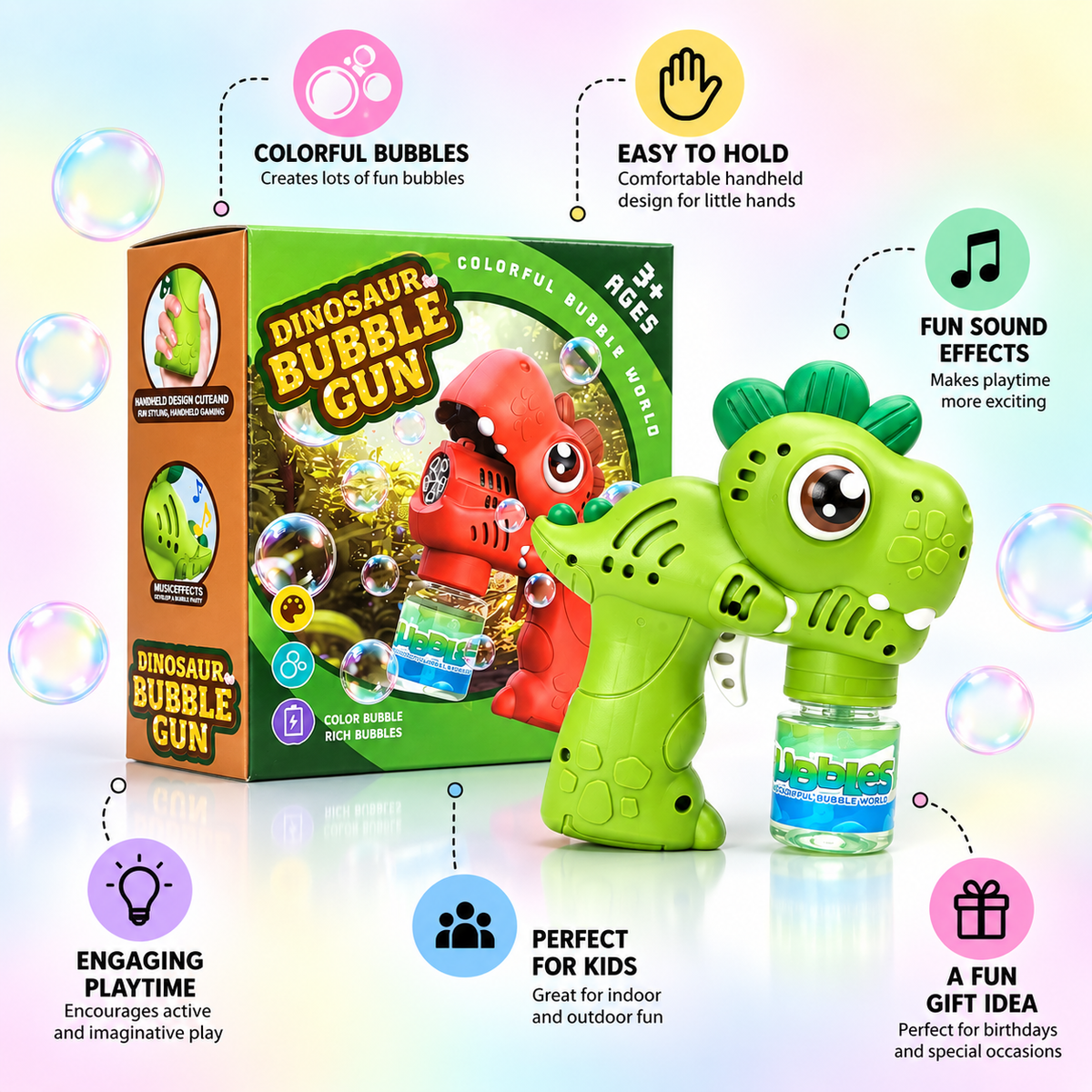 Dinosaur Bubble Gun