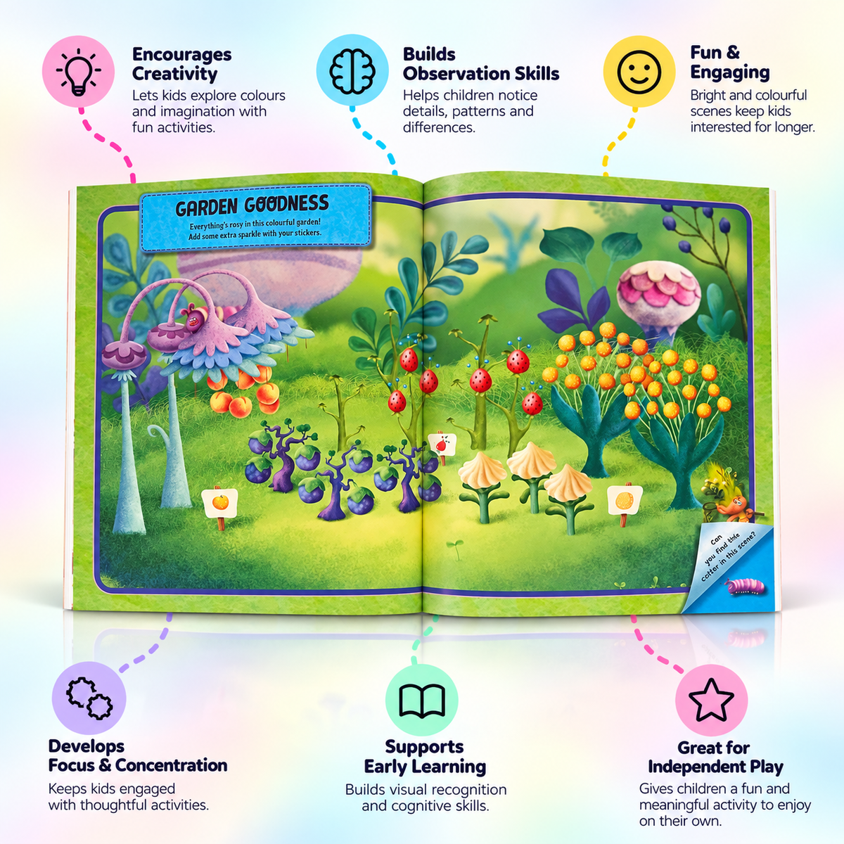 Trolls Sticker Scenes Activity Book – Over 300 Stickers