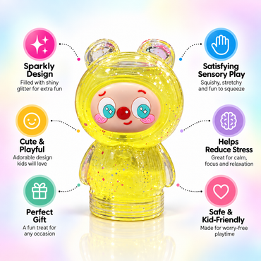 Slime Buddy Squishy Sparkly Sensory Toy