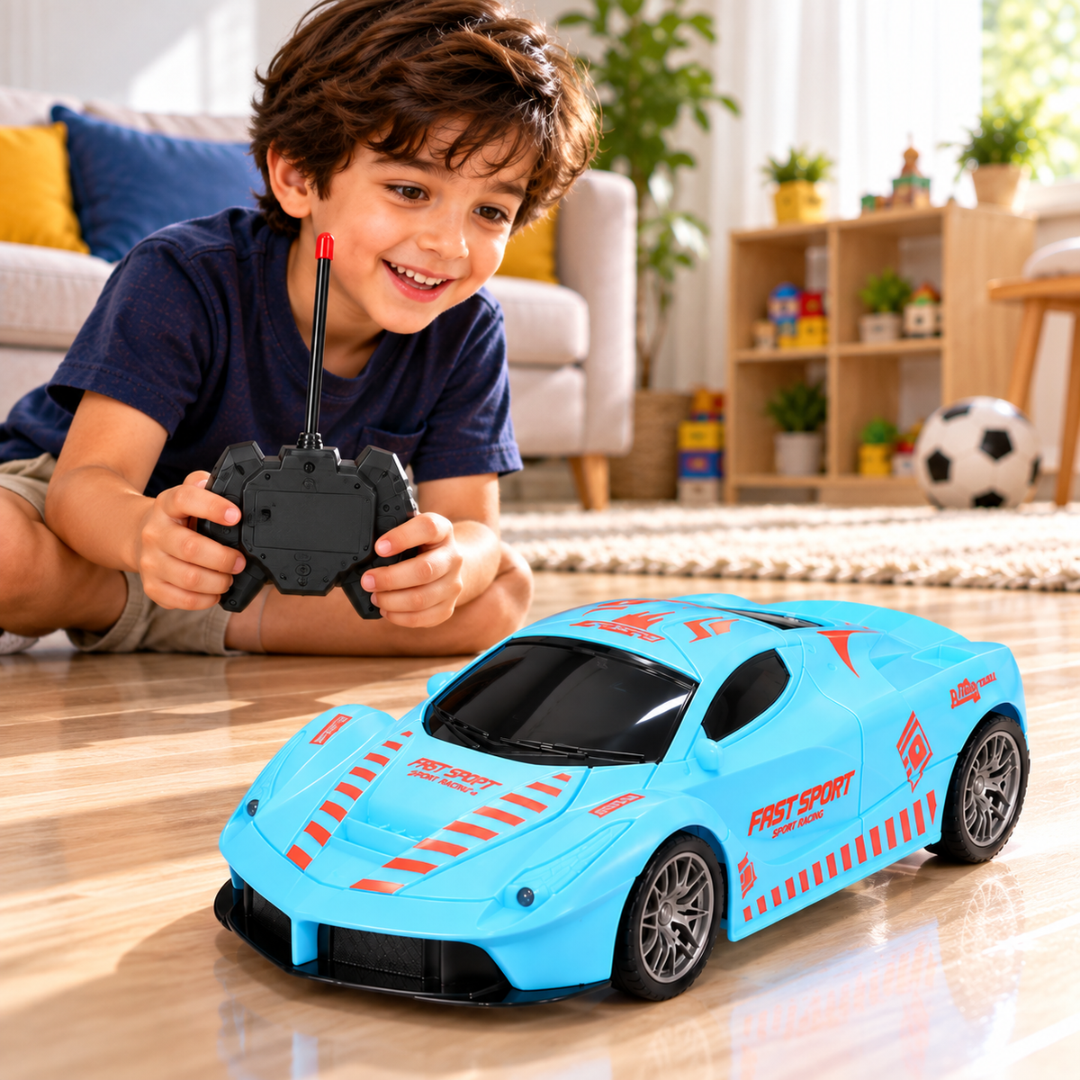 Remote Control Sports Car for Kids – Rechargeable RC Racing Car