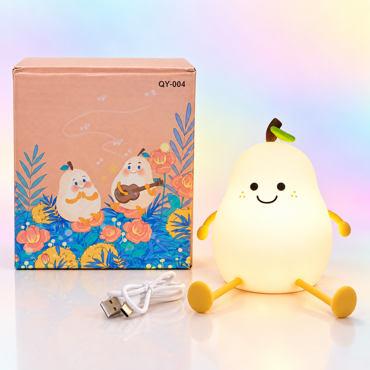 Cute Rechargeable Night Light – Soft Glow Decorative Lamp