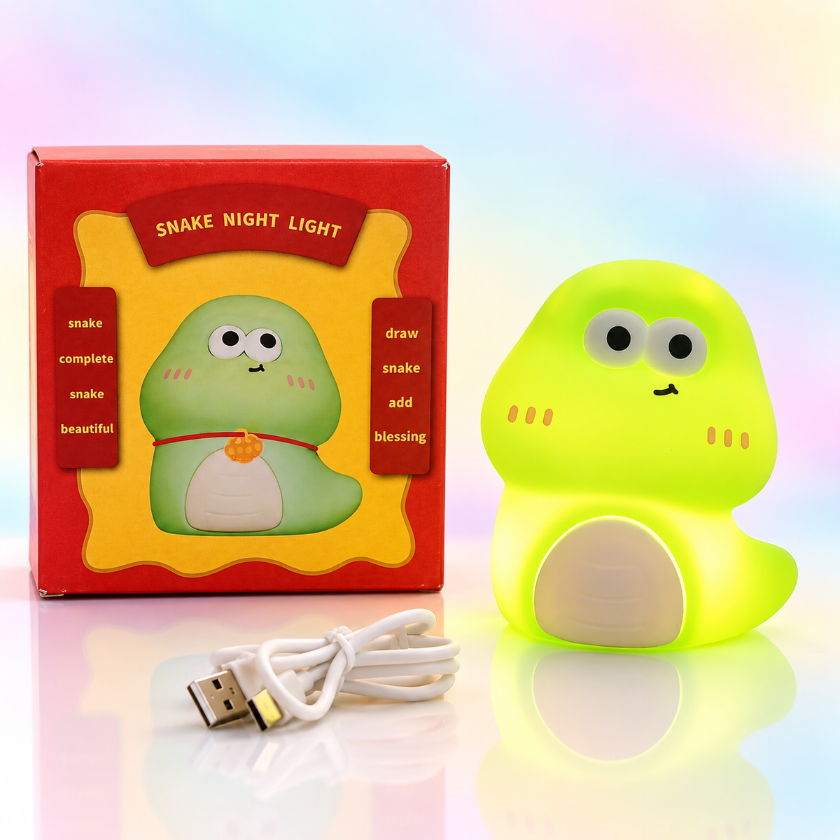 Cute Rechargeable Night Light – Soft Glow Decorative Lamp