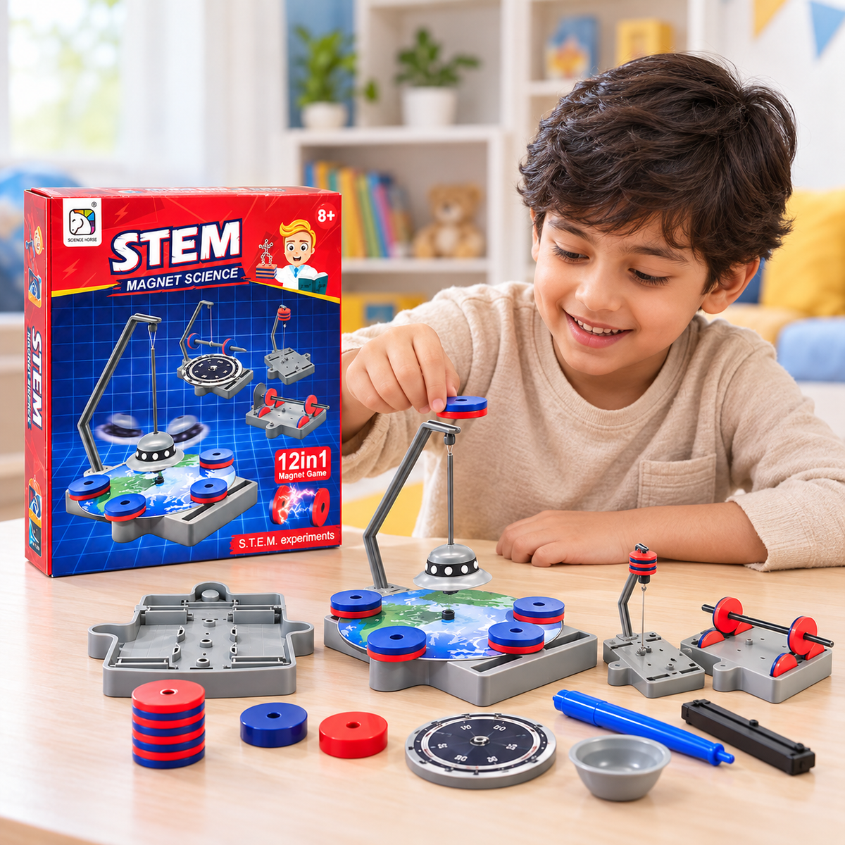12-in-1 STEM Magnet Science Experiment Kit